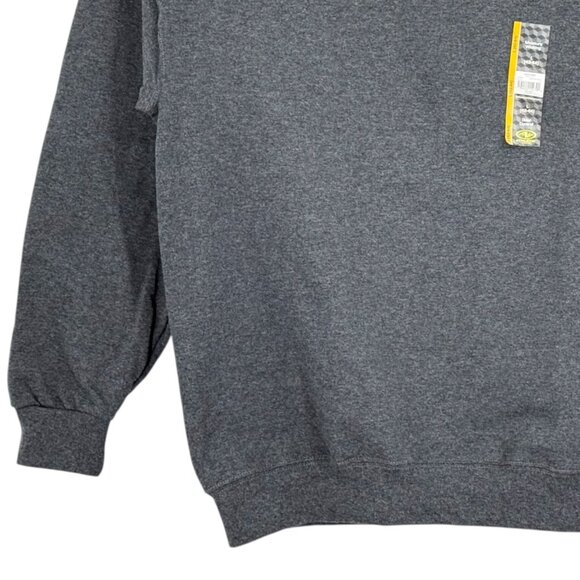 Athletic Works Mens Fleece Pullover Gray Sweatshirt L 42-44 Moisture Wicking NWT - Picture 5 of 10